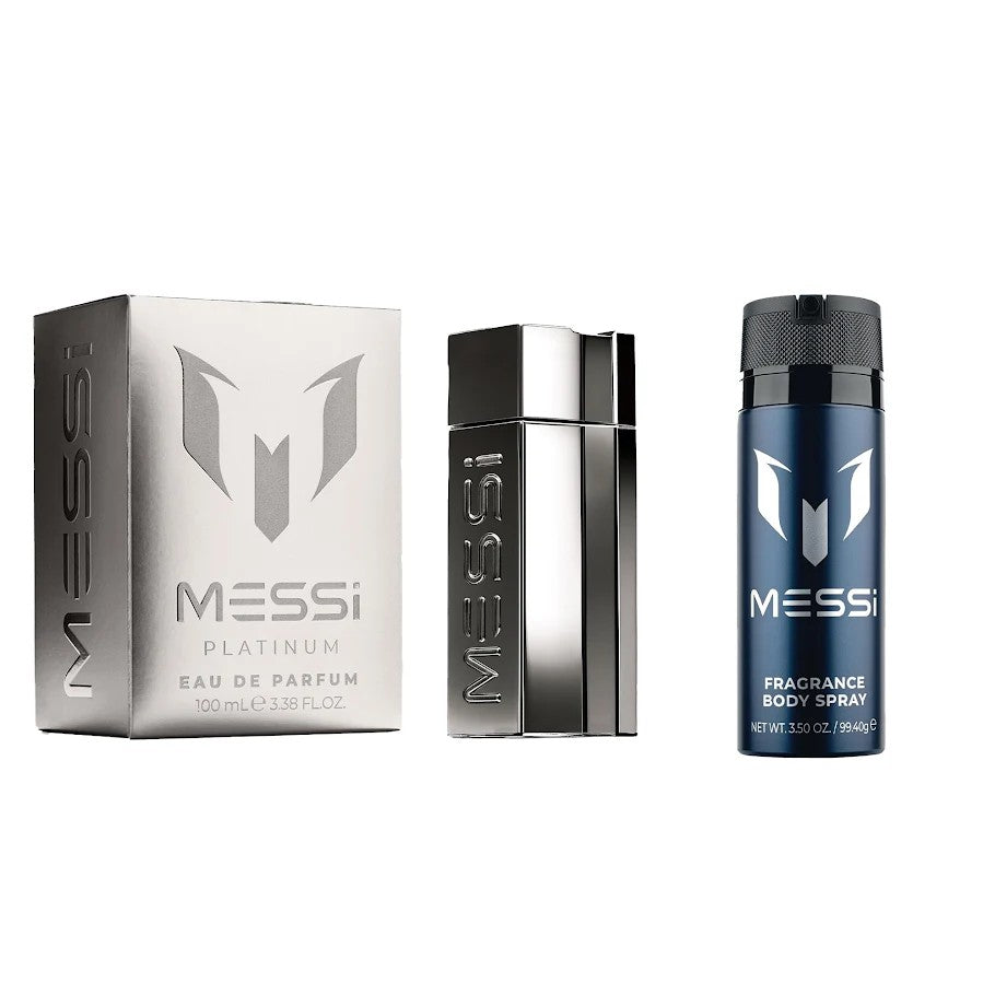 Messi Platinum Eau De Parfum 100ml & Original Fragranced Body Spray 150ml Bundle - Tophatter Daily Deals