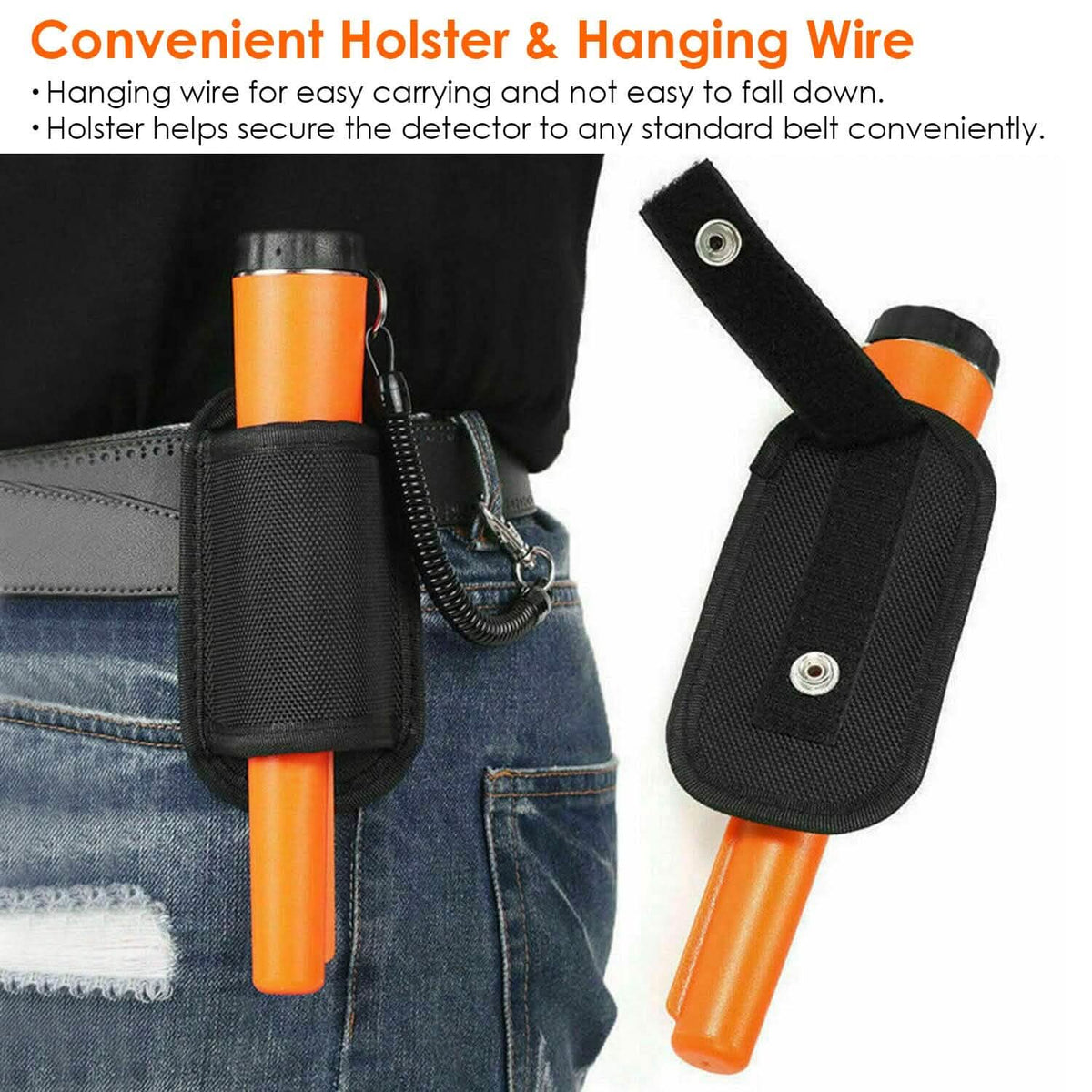 Metal Detector Pin Pointer with Retractable Hanging Wire Outdoor Recreation - Tophatter Daily Deals