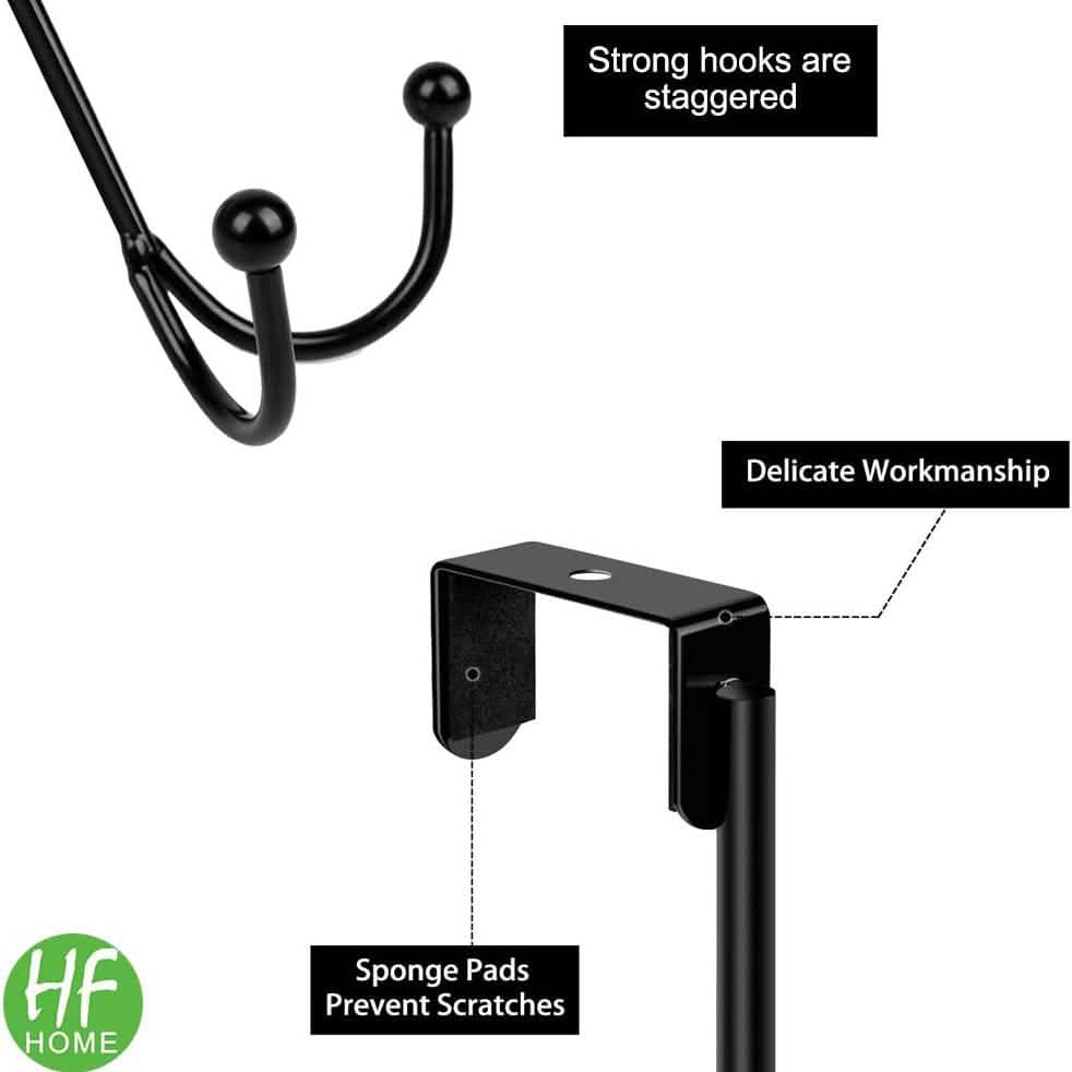 Metal Double Hanging Storage Hooks on Doors Storage & Organization - Tophatter Daily Deals