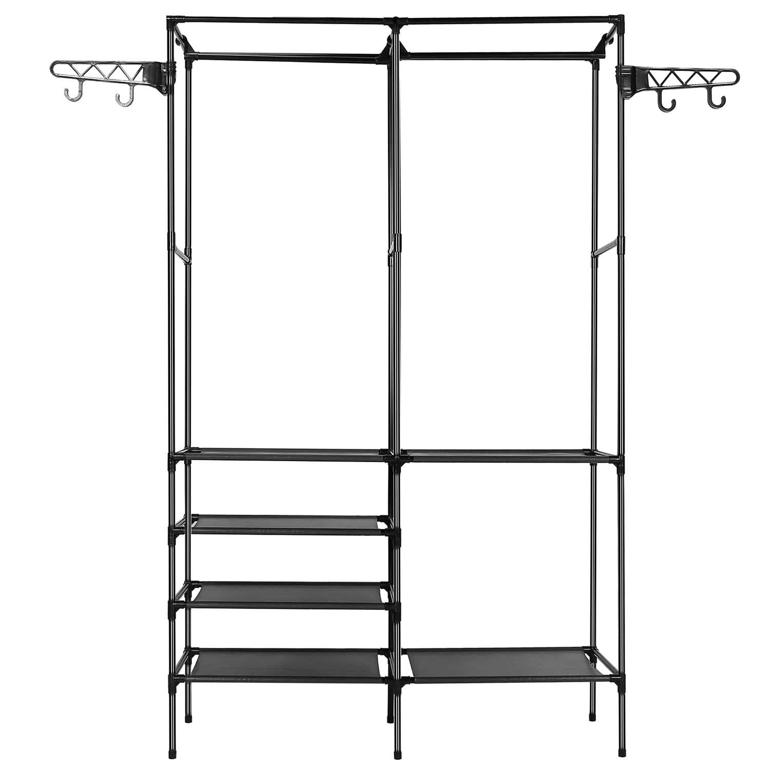 Metal Garment Rack Shoe Clothing Organizer Shelves Storage & Organization - Tophatter Daily Deals