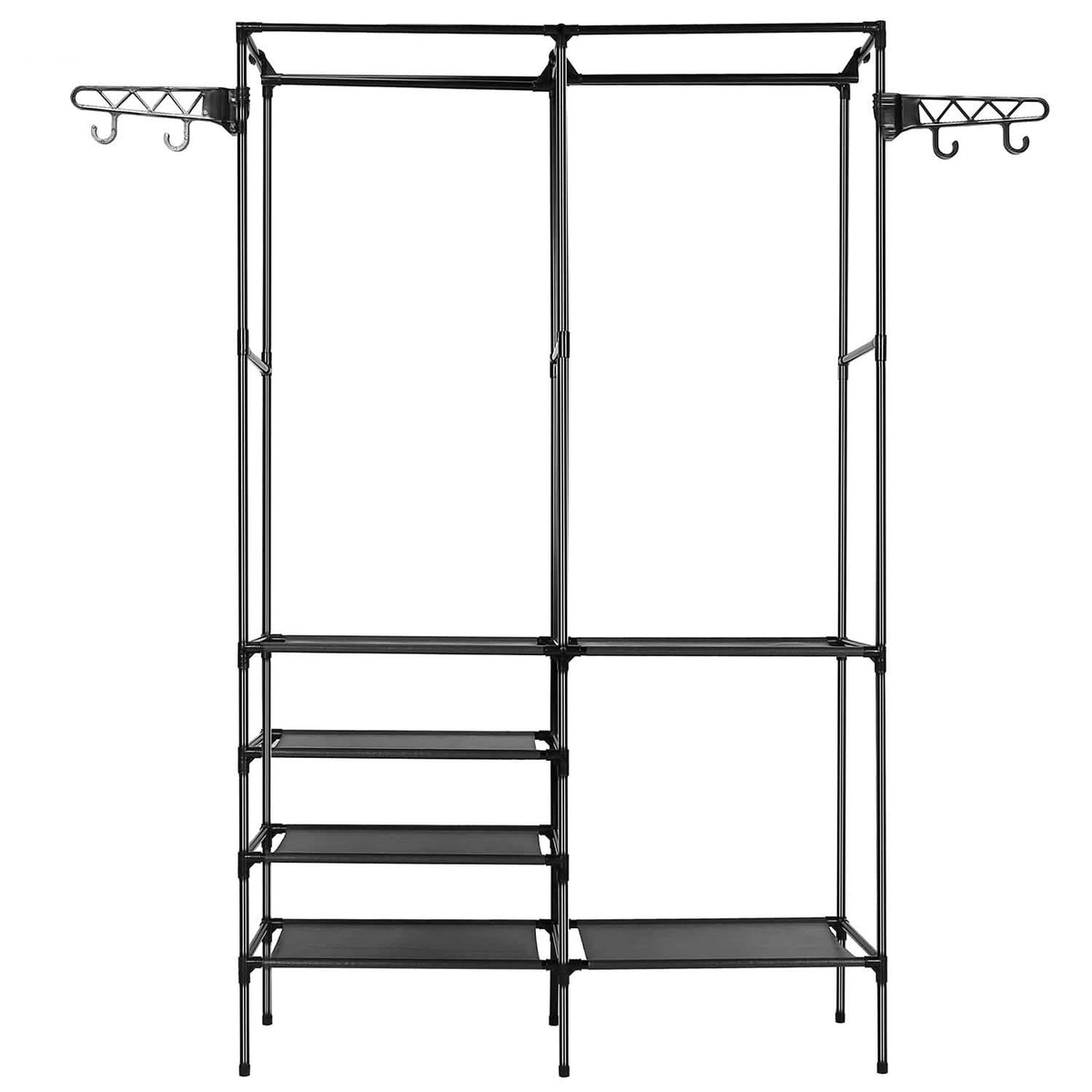 Metal Garment Rack Shoe Clothing Organizer Shelves Storage & Organization - Tophatter Daily Deals