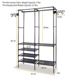 Metal Garment Rack Shoe Clothing Organizer Shelves Storage & Organization - Tophatter Daily Deals