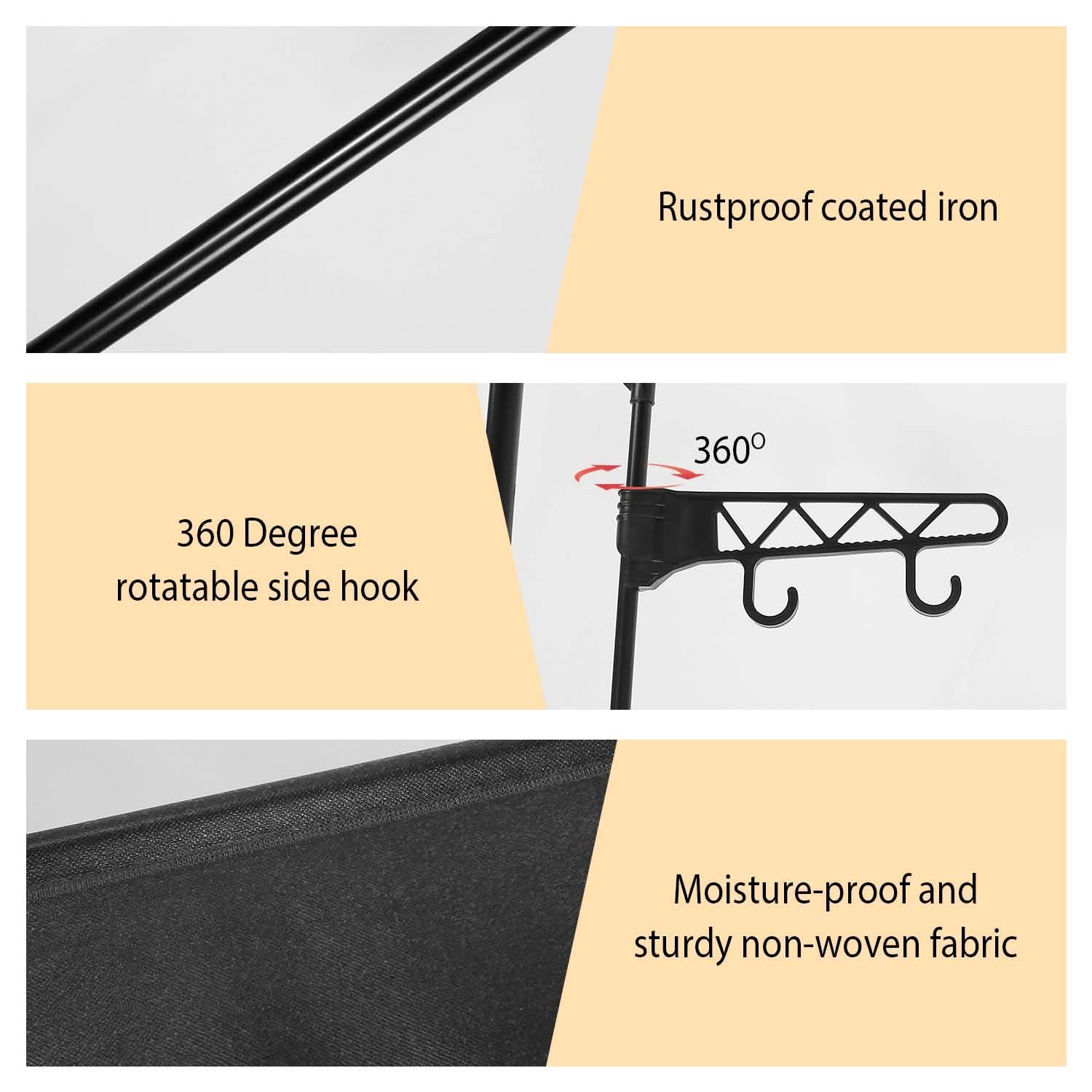 Metal Garment Rack Shoe Clothing Organizer Shelves Storage & Organization - Tophatter Daily Deals