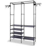 Metal Garment Rack Shoe Clothing Organizer Shelves Storage & Organization - Tophatter Daily Deals