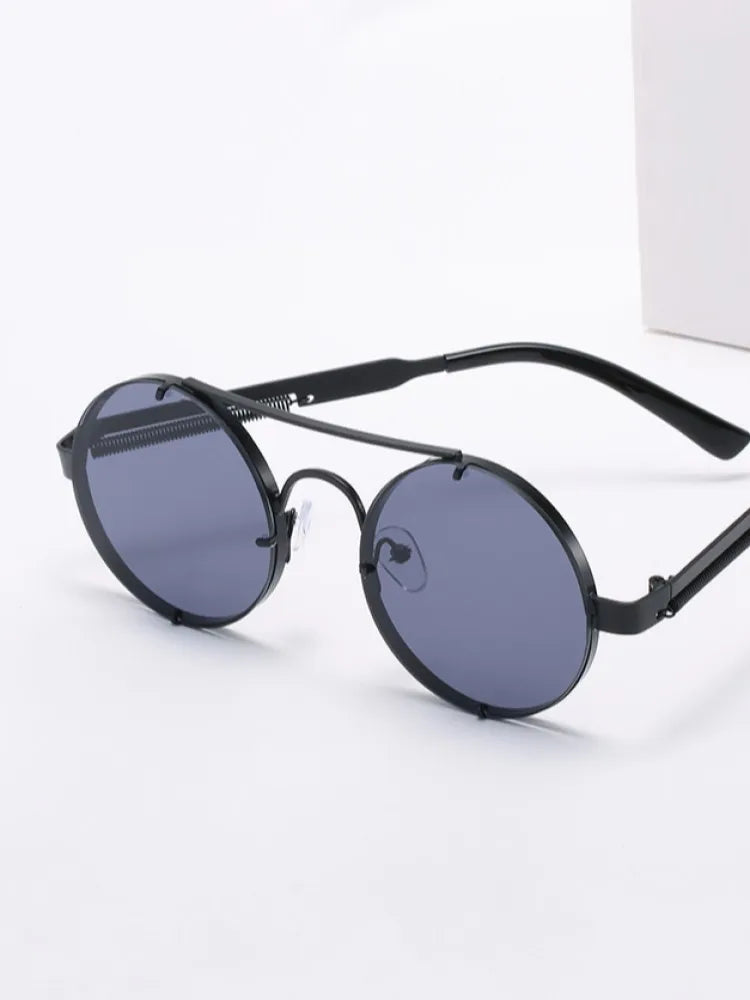 Metal Round Steampunk Rimless Sunglasses Sunglasses - Tophatter Daily Deals