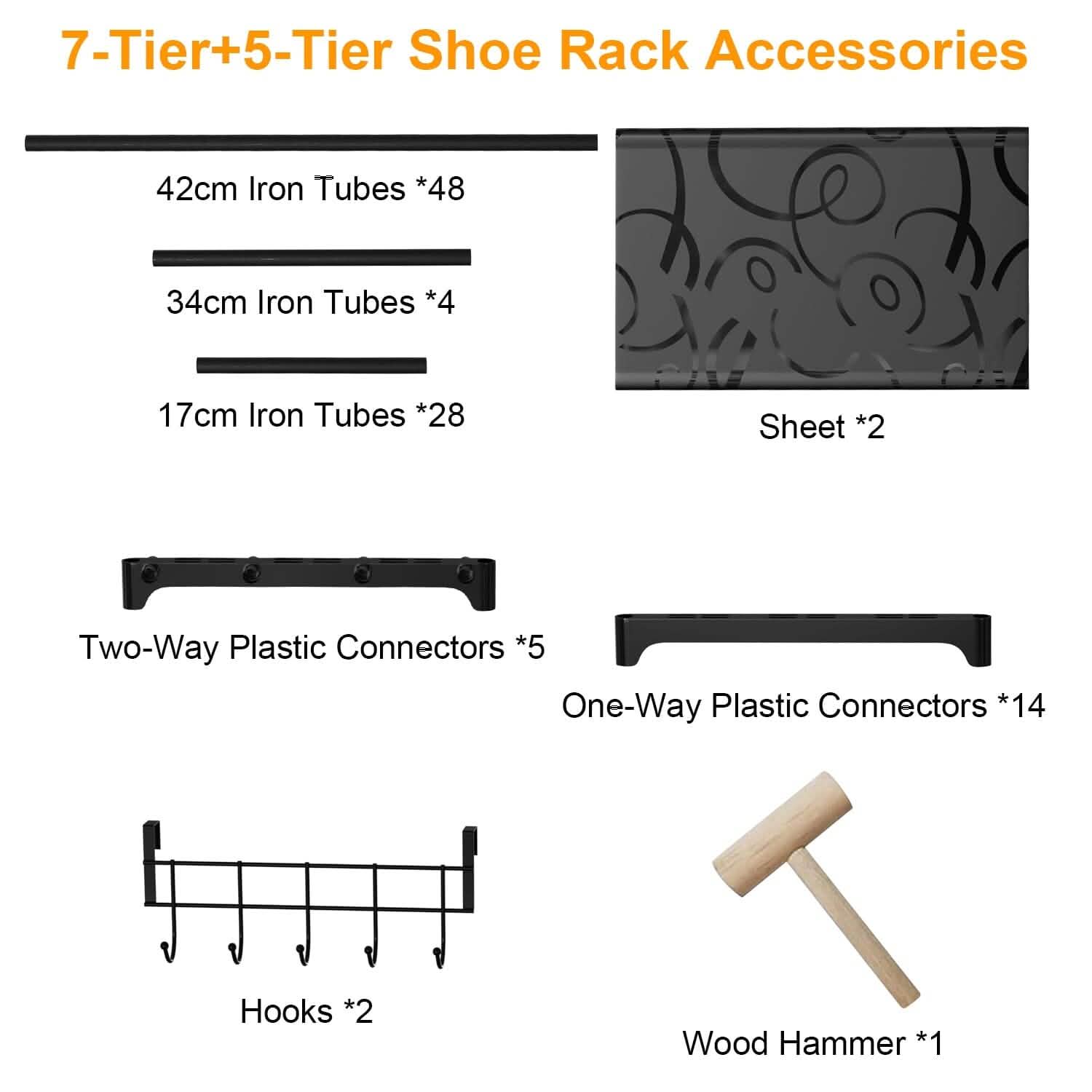 Metal Shoe Storage Shelf Free Standing Shoe Stand with 2 Row Hooks Storage & Organization - Tophatter Daily Deals