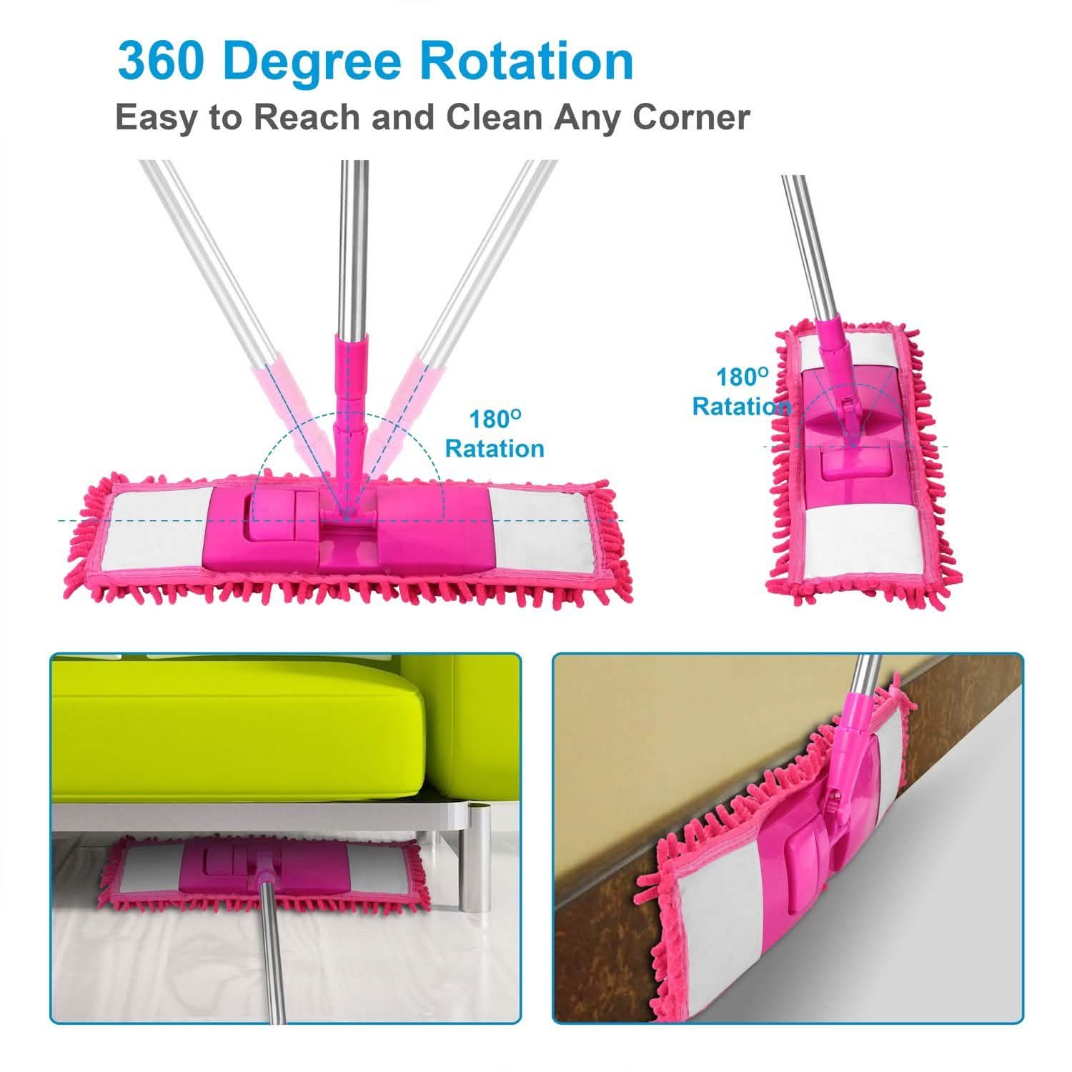 Microfiber 360¬∞ Rotatable Floor Mop Household Appliances - Tophatter Daily Deals
