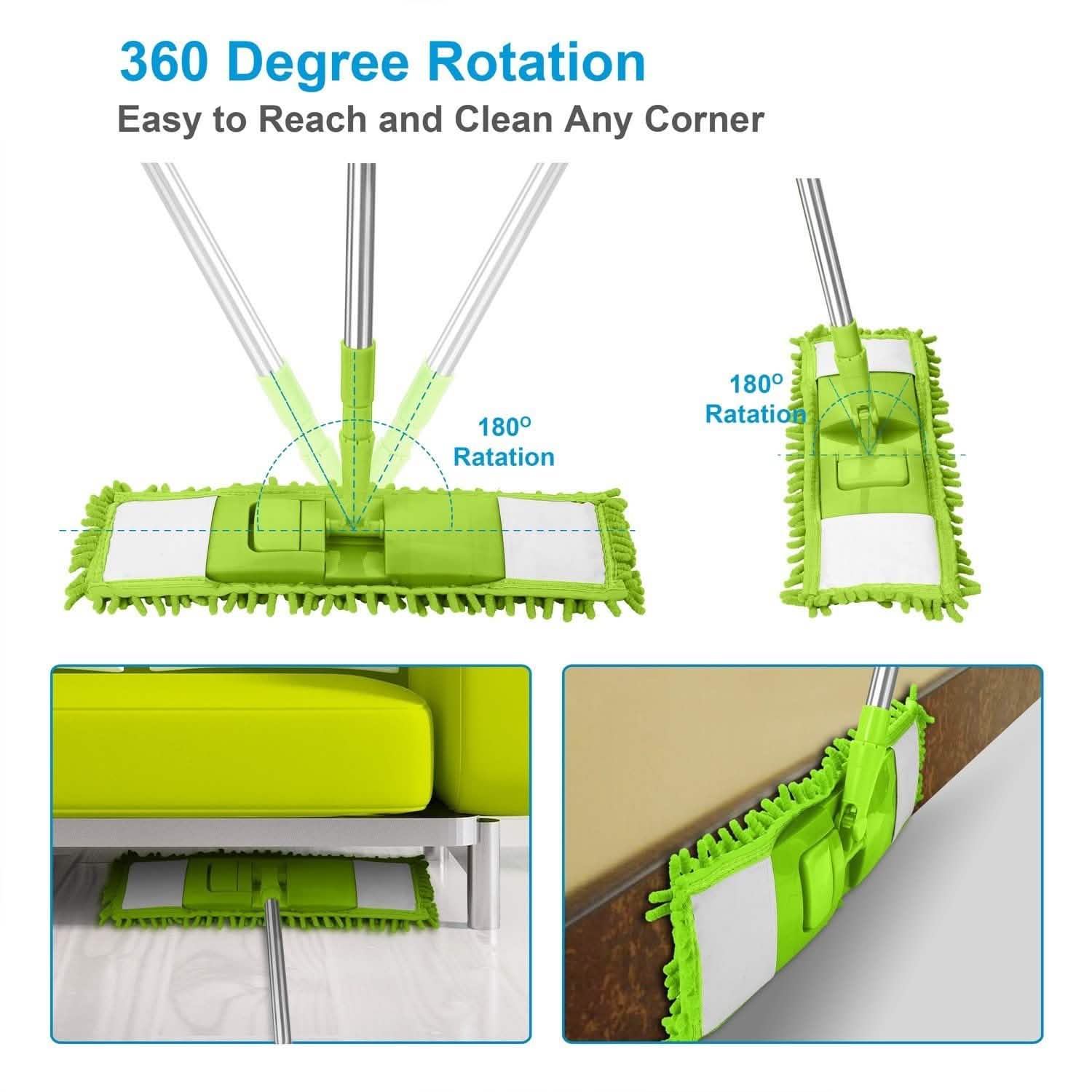 Microfiber 360¬∞ Rotatable Floor Mop Household Appliances - Tophatter Daily Deals