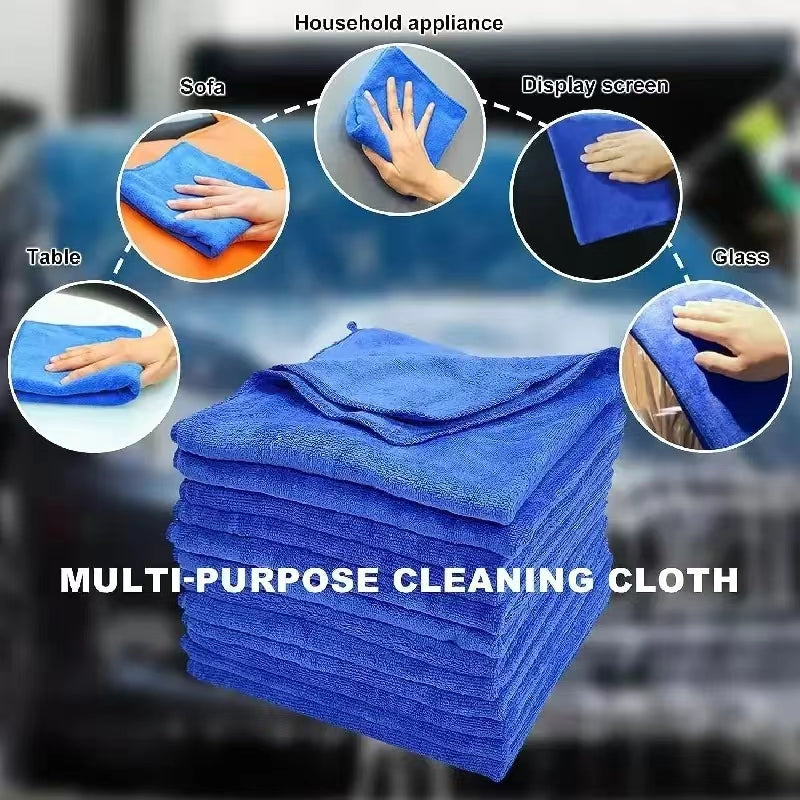 Microfiber Cleaning Cloths Super Absorbent for Car Windows Pack of 10 Car and Motorcycle Accessories - Tophatter Daily Deals