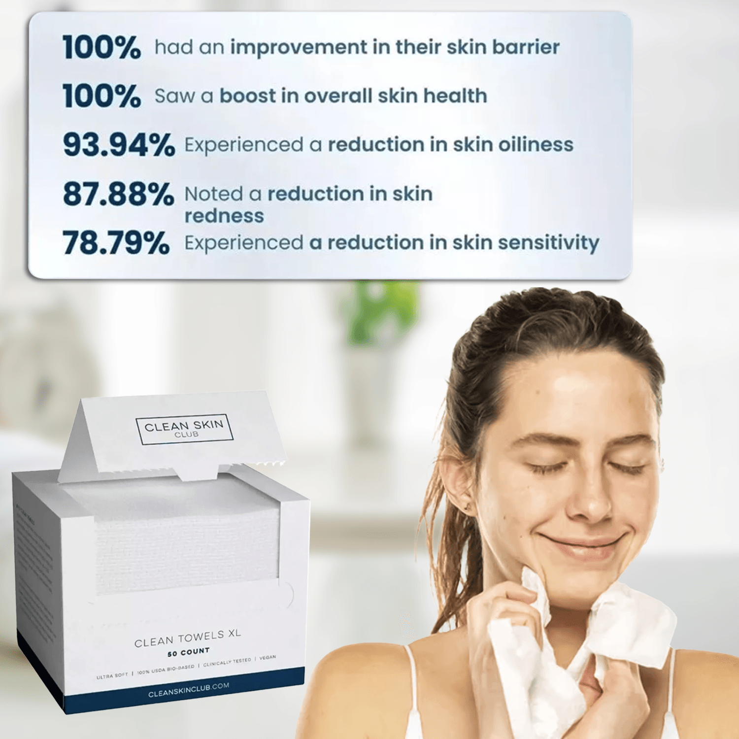 Disposable Face Towels - 100% USDA Biobased Face Towel 100pcs Makeup Towel Clothing - Tophatter Daily Deals