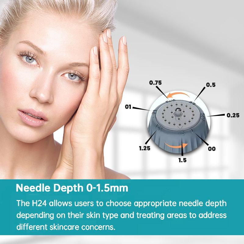 Adjustable Derma Stamp - 0-1.5mm 24 Titanium Microneedles For Home Microneedling Health & Beauty - Tophatter Daily Deals