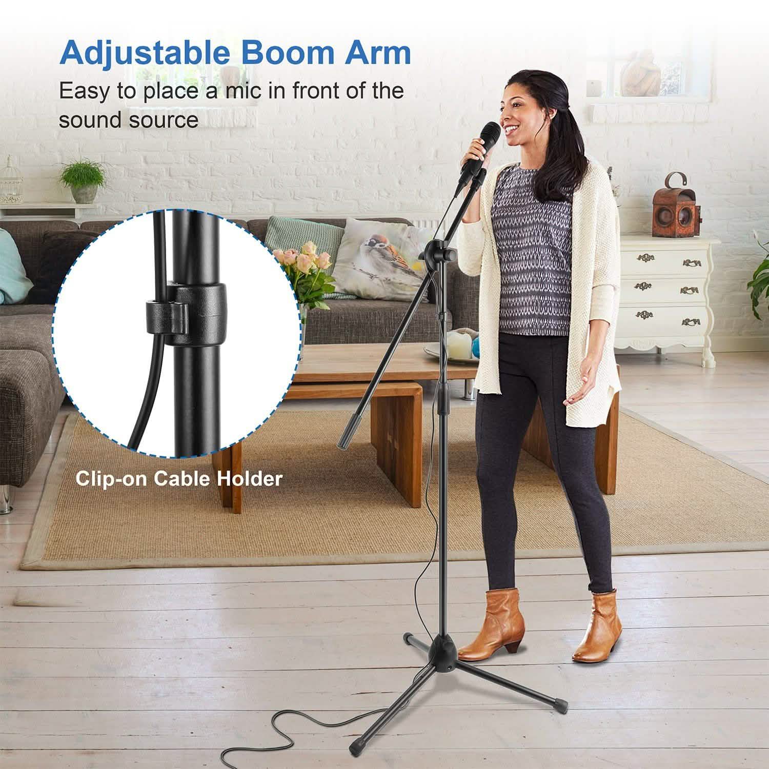 Microphone Stands Tripod Boom Mic Holders Audio Accessories - Tophatter Daily Deals