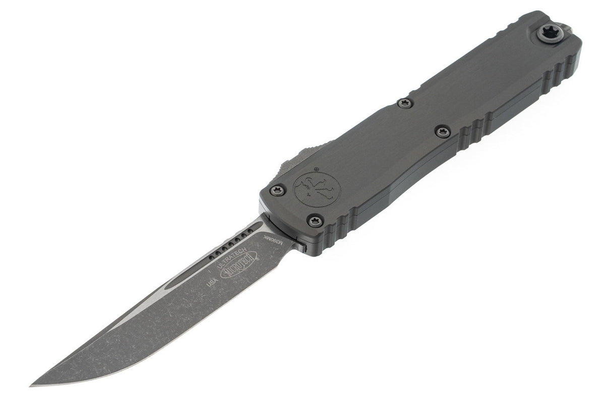 Microtech Ultratech ZBP - Natural Clear Handle - S/E Apocalyptic Blade - 1121-10APNC Automatic Knives - Tophatter Daily Deals