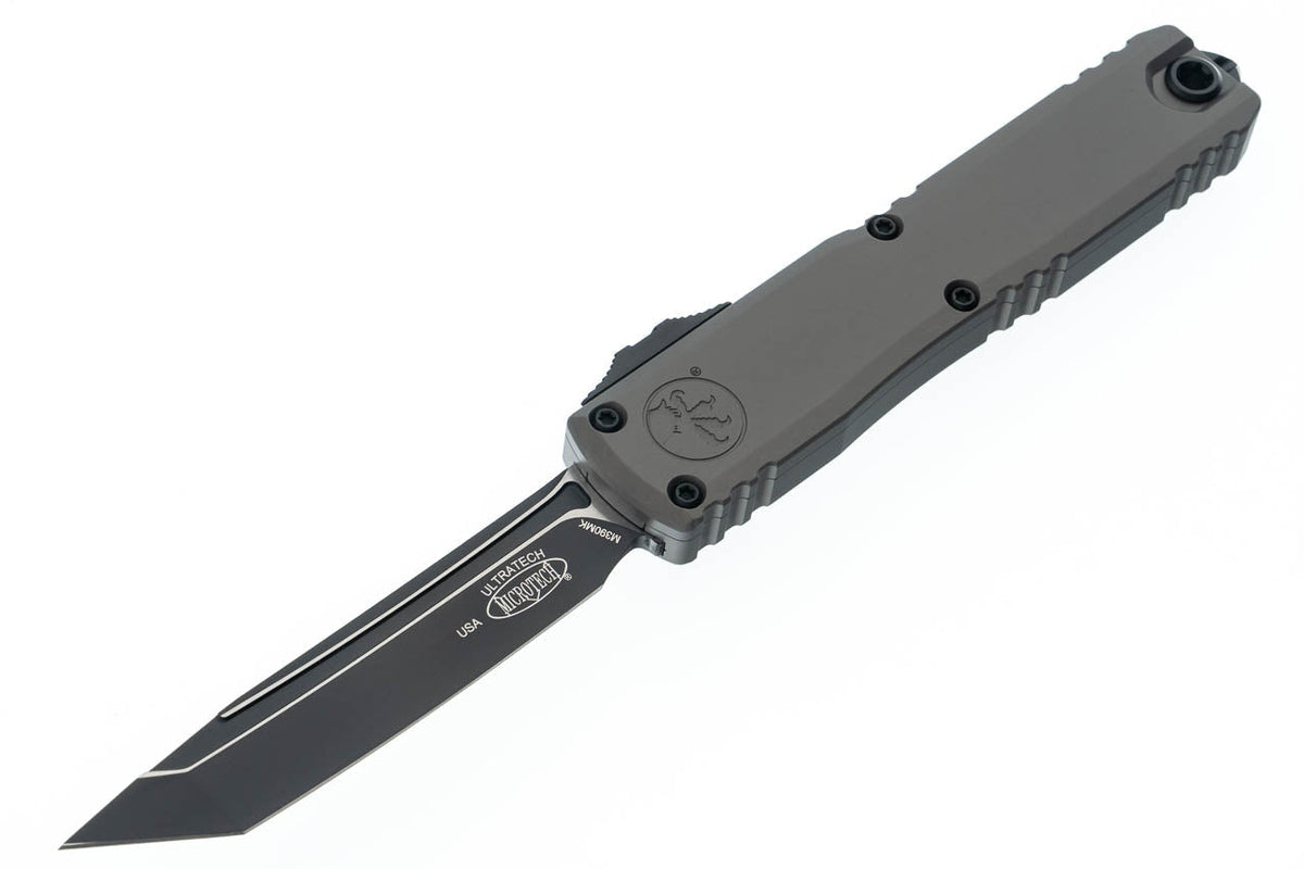 Microtech Ultratech ZBP - Natural Clear Handle - T/E Black Blade - 1123-1NC Automatic Knives - Tophatter Daily Deals