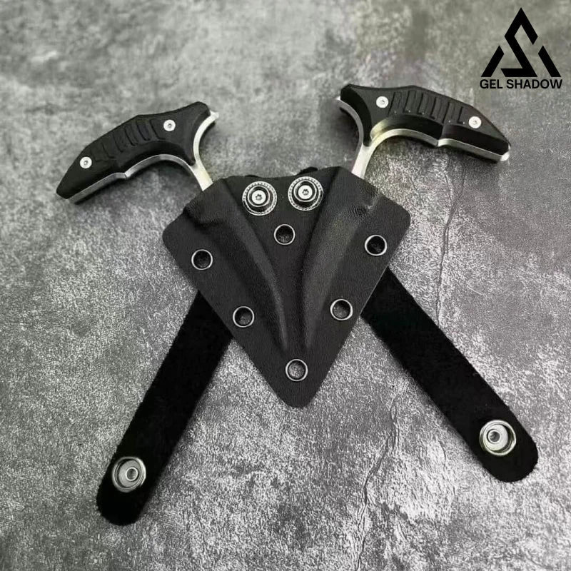 MicroTech Double bee shaped push type dagger serrated DLC blade-GS128 Pocket Knives - Tophatter Daily Deals