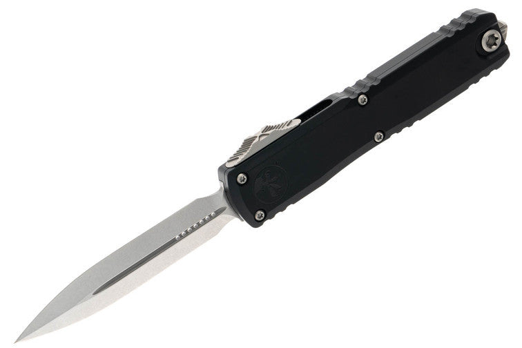 Microtech Ultratech ZBP - Black Handle - D/E Stonewashed Blade - 1122-10 Automatic Knives - Tophatter Daily Deals