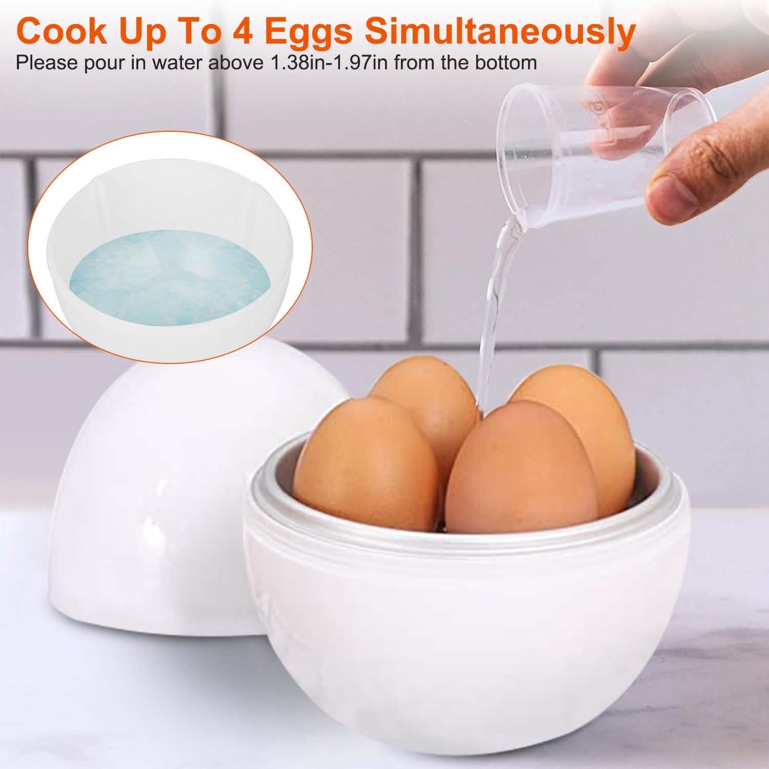 Microwave Egg Broiler Cooker Up to 4 Eggs Kitchen Appliances - Tophatter Daily Deals
