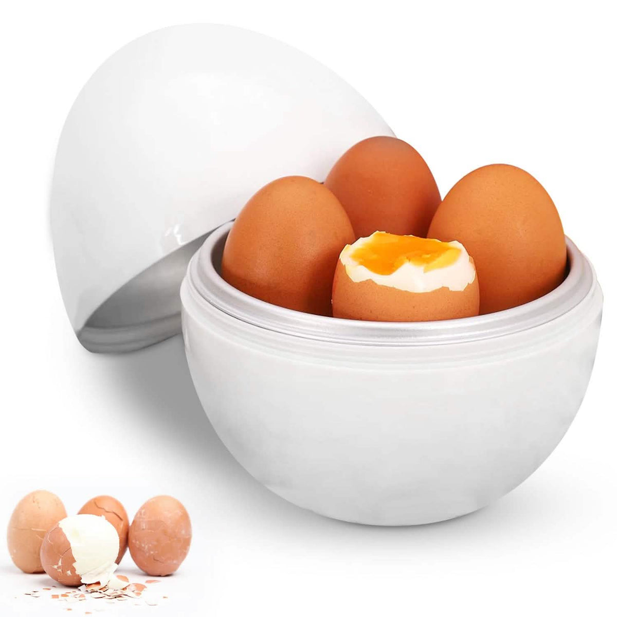 Microwave Egg Broiler Cooker Up to 4 Eggs Kitchen Appliances - Tophatter Daily Deals