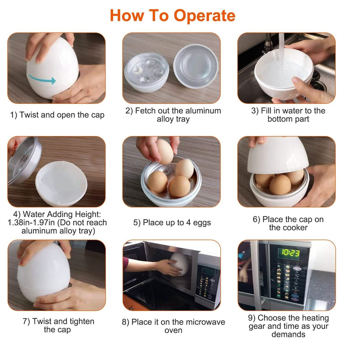 Microwave Egg Broiler Cooker Up to 4 Eggs Kitchen Appliances - Tophatter Daily Deals