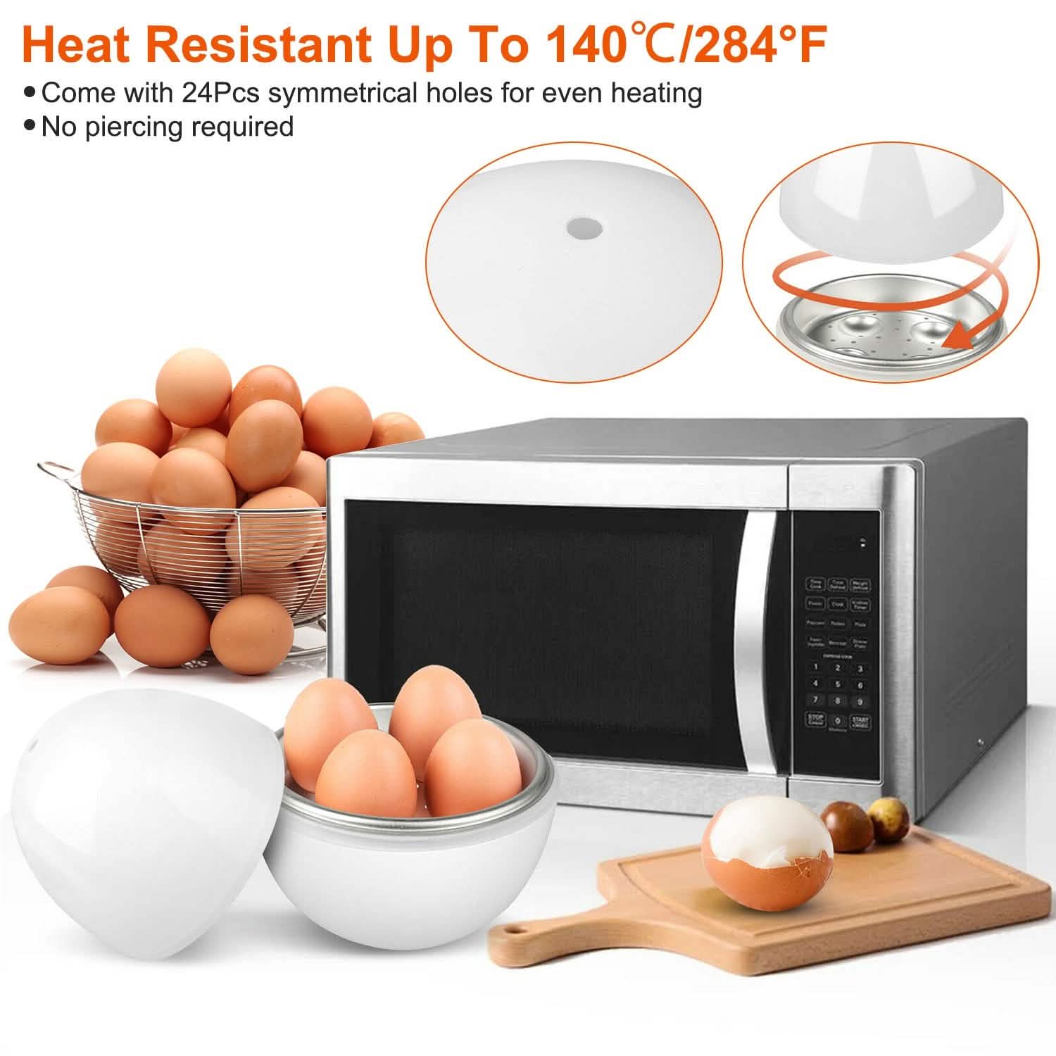 Microwave Egg Broiler Cooker Up to 4 Eggs Kitchen Appliances - Tophatter Daily Deals