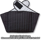 Microwavable Heat Wrap - Hotties Soothing Backwrap Microwavable Heat Wrap for Lower Back Pain Relief - Black Quilted Personal Care - Tophatter Daily Deals