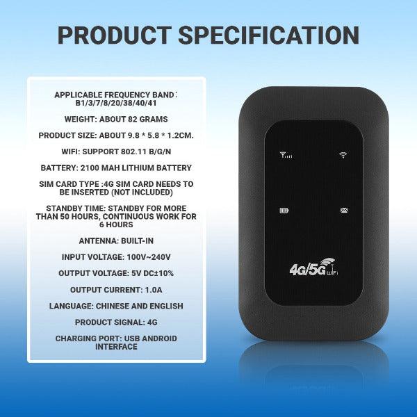 MiFi Device UK - Wireless 4G 5G LTE Mobile Hotspot Router Unlocked-WiFi Portable MiFi Broadband Apparel & Accessories - Tophatter Daily Deals