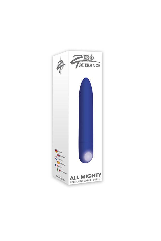 Zero Tolerance - All Mighty Rechargeable Bullet - Blue Sex Toy - Tophatter Daily Deals