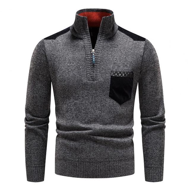 Lightweight Refined Men's Half Zip Pullover - Merino Wool Gray - Tophatter Daily Deals