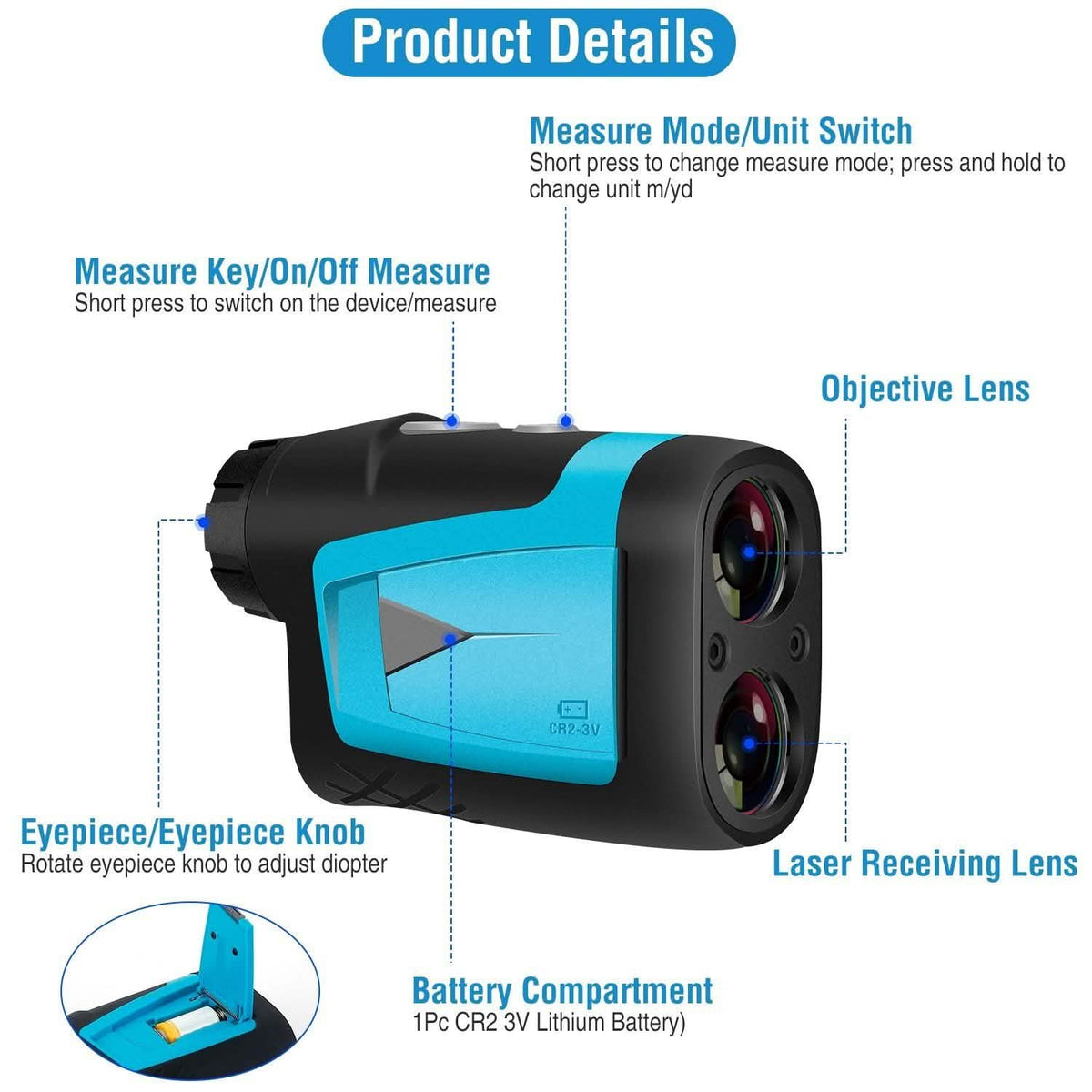 Mileseey Professional Precision Laser Golf Rangefinder Outdoor Recreation - Tophatter Daily Deals