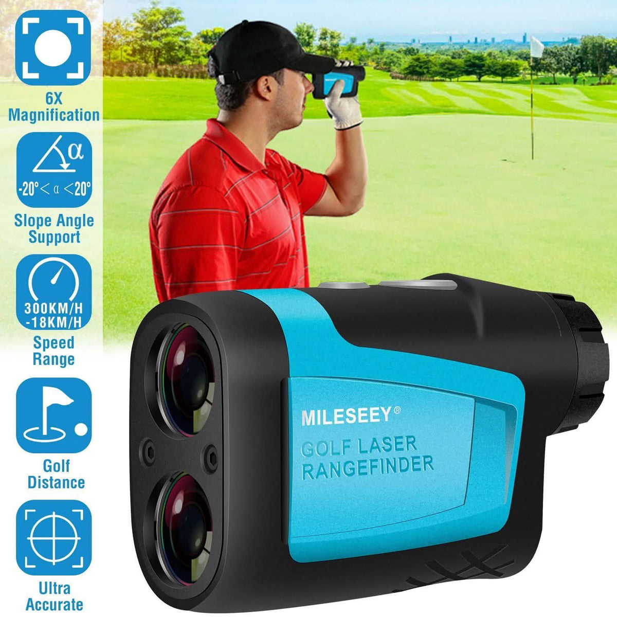 Mileseey Professional Precision Laser Golf Rangefinder Outdoor Recreation - Tophatter Daily Deals