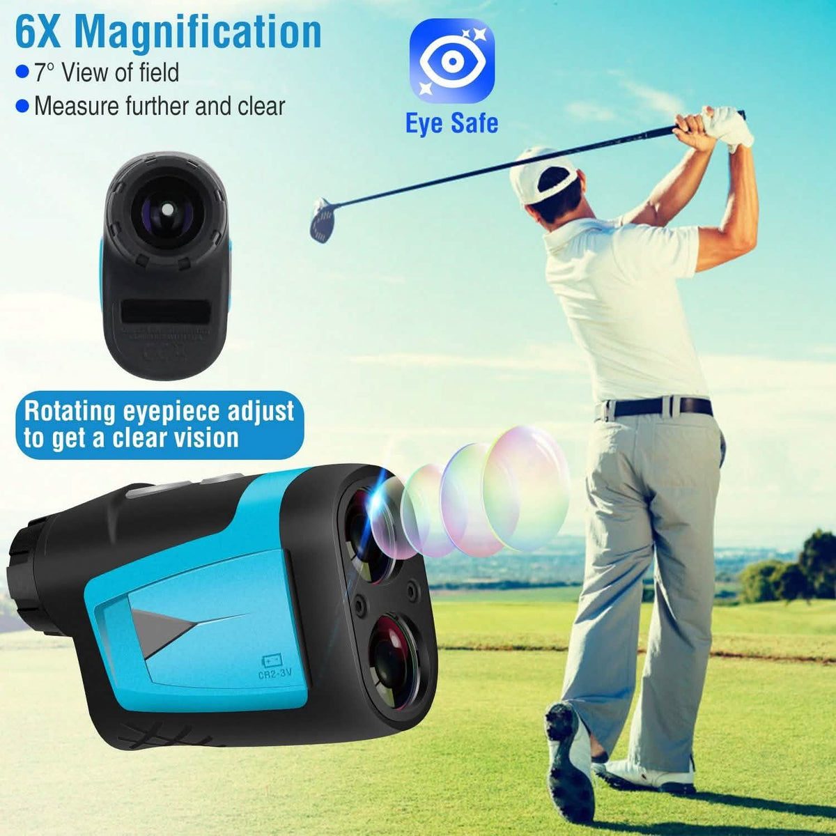 Mileseey Professional Precision Laser Golf Rangefinder Outdoor Recreation - Tophatter Daily Deals
