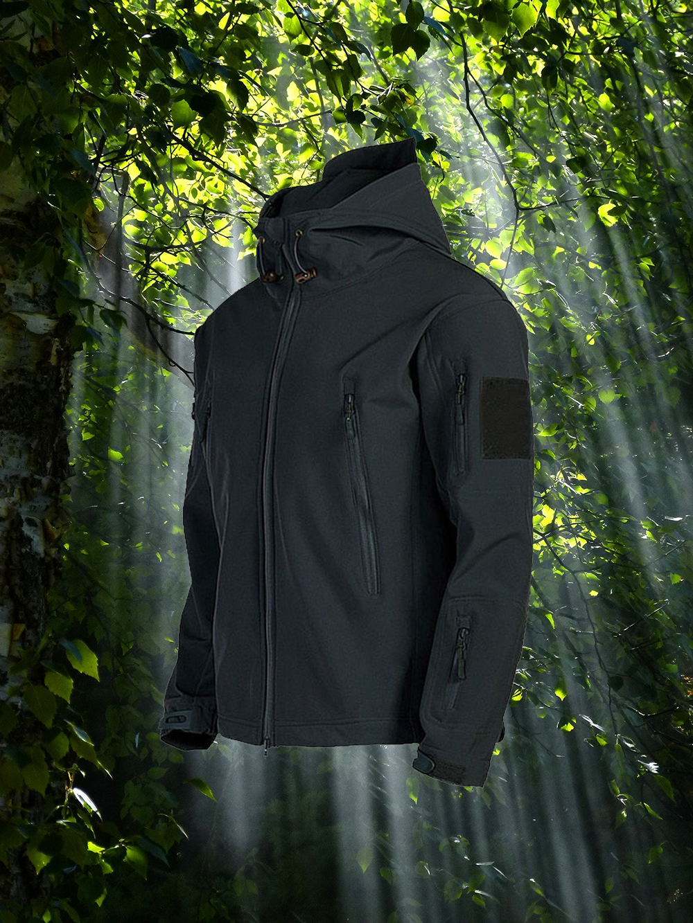 Waterproof Men's Outdoor Jacket - Military Cut, Poly Blend - Tophatter Daily Deals