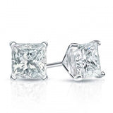 Mina Bloom 2.00 CTTW Princess Cut Stud Earrings Earrings - Tophatter Daily Deals