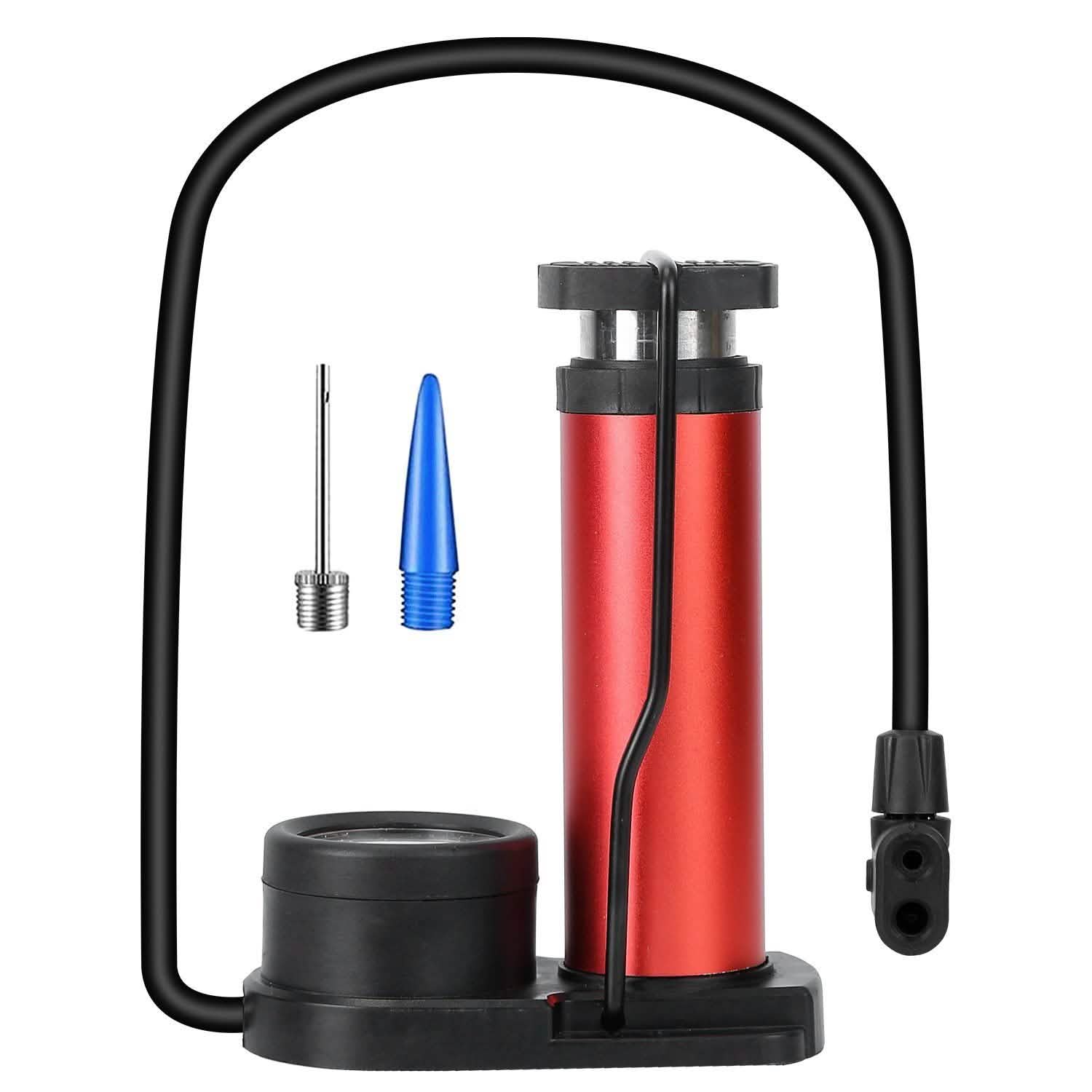 Mini Bike Foot Pump Portable Bicycle Tire Inflator Outdoor Recreation - Tophatter Daily Deals