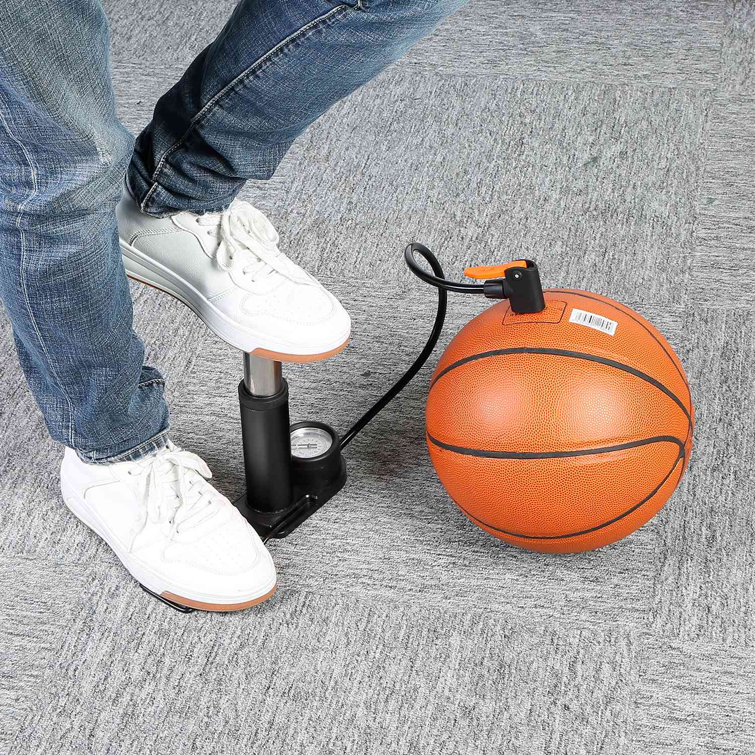 Mini Bike Foot Pump Portable Bicycle Tire Inflator Outdoor Recreation - Tophatter Daily Deals