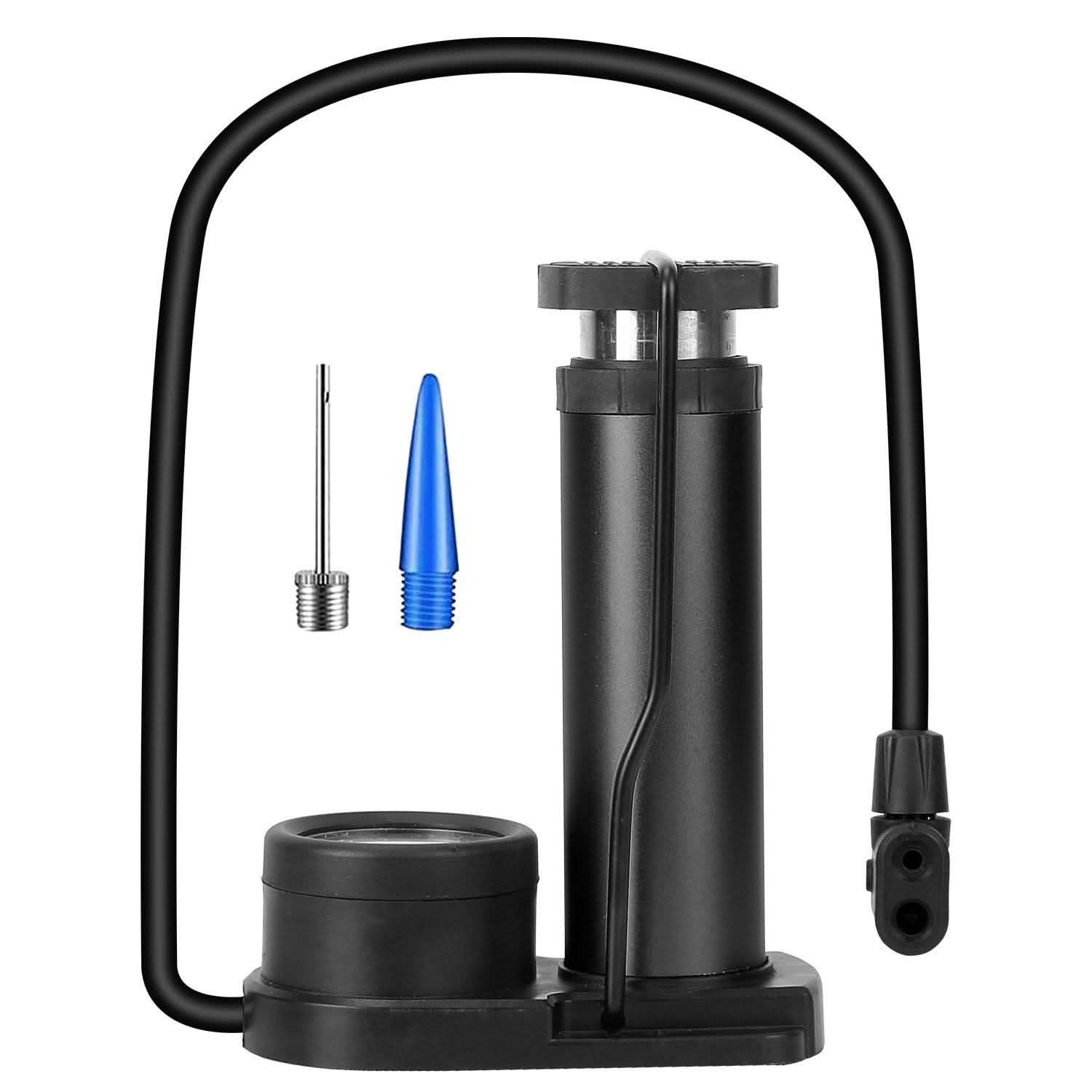 Mini Bike Foot Pump Portable Bicycle Tire Inflator Outdoor Recreation - Tophatter Daily Deals