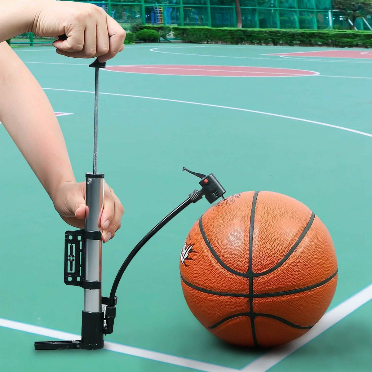 Mini Bike Pump Portable Bicycle Tire Inflator Outdoor Recreation - Tophatter Daily Deals
