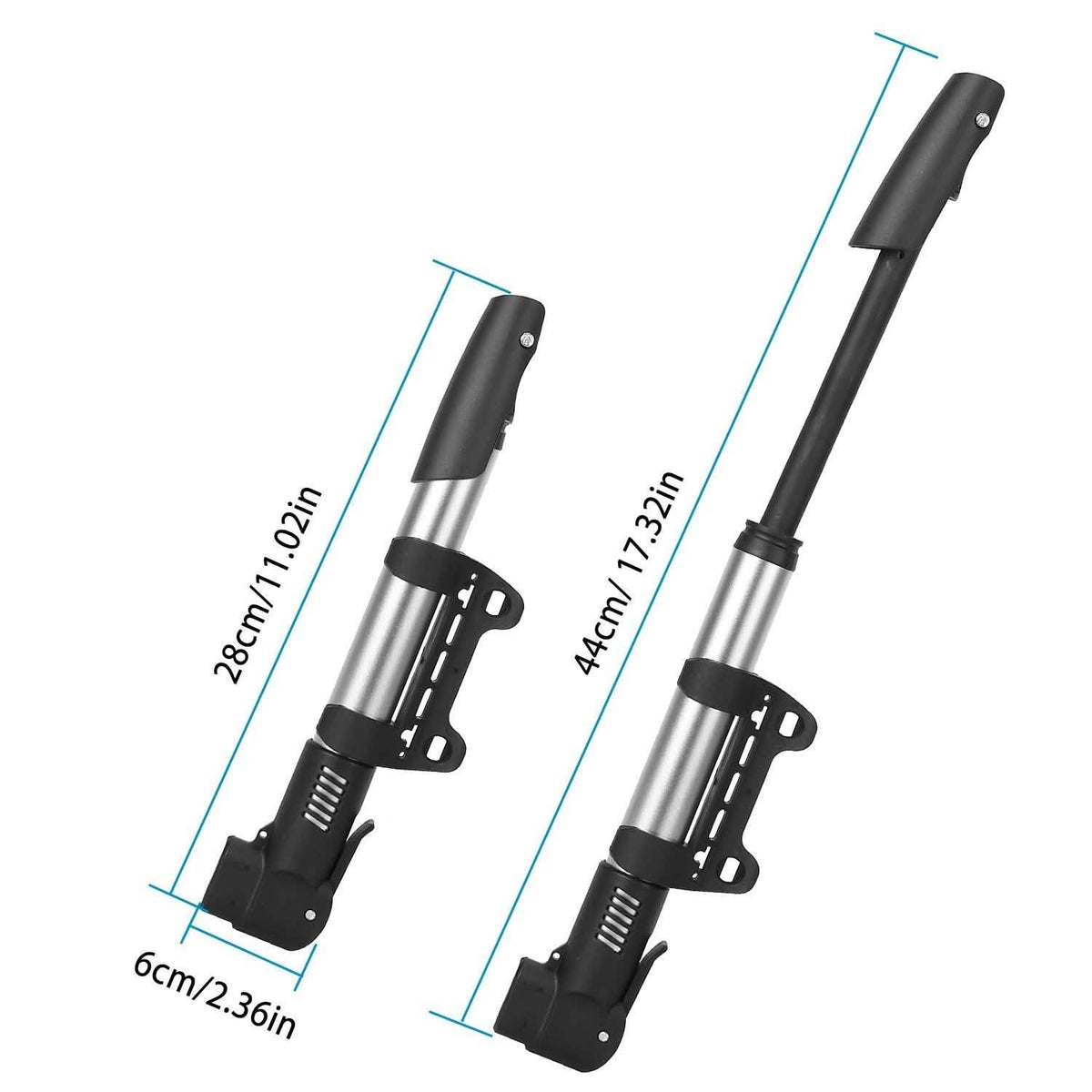Mini Bike Pump Portable Bicycle Tire Inflator Outdoor Recreation - Tophatter Daily Deals
