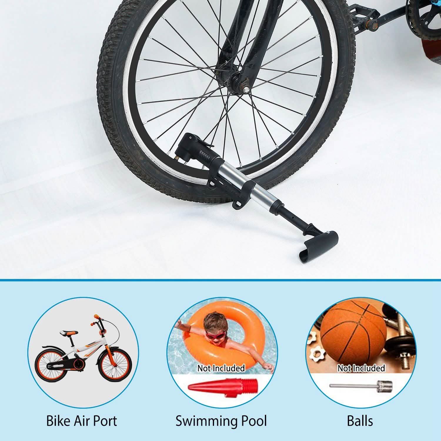 Mini Bike Pump Portable Bicycle Tire Inflator Outdoor Recreation - Tophatter Daily Deals