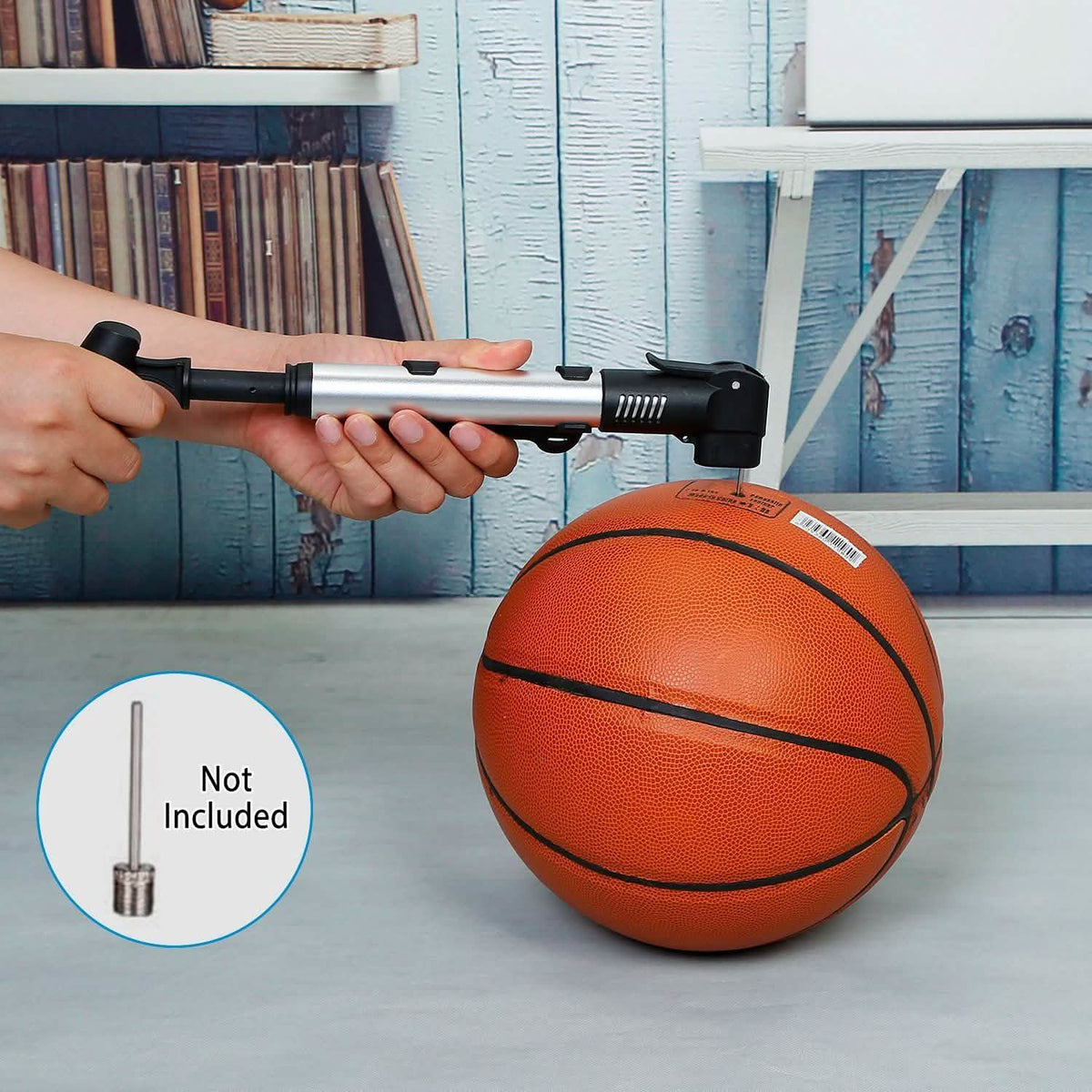 Mini Bike Pump Portable Bicycle Tire Inflator Outdoor Recreation - Tophatter Daily Deals