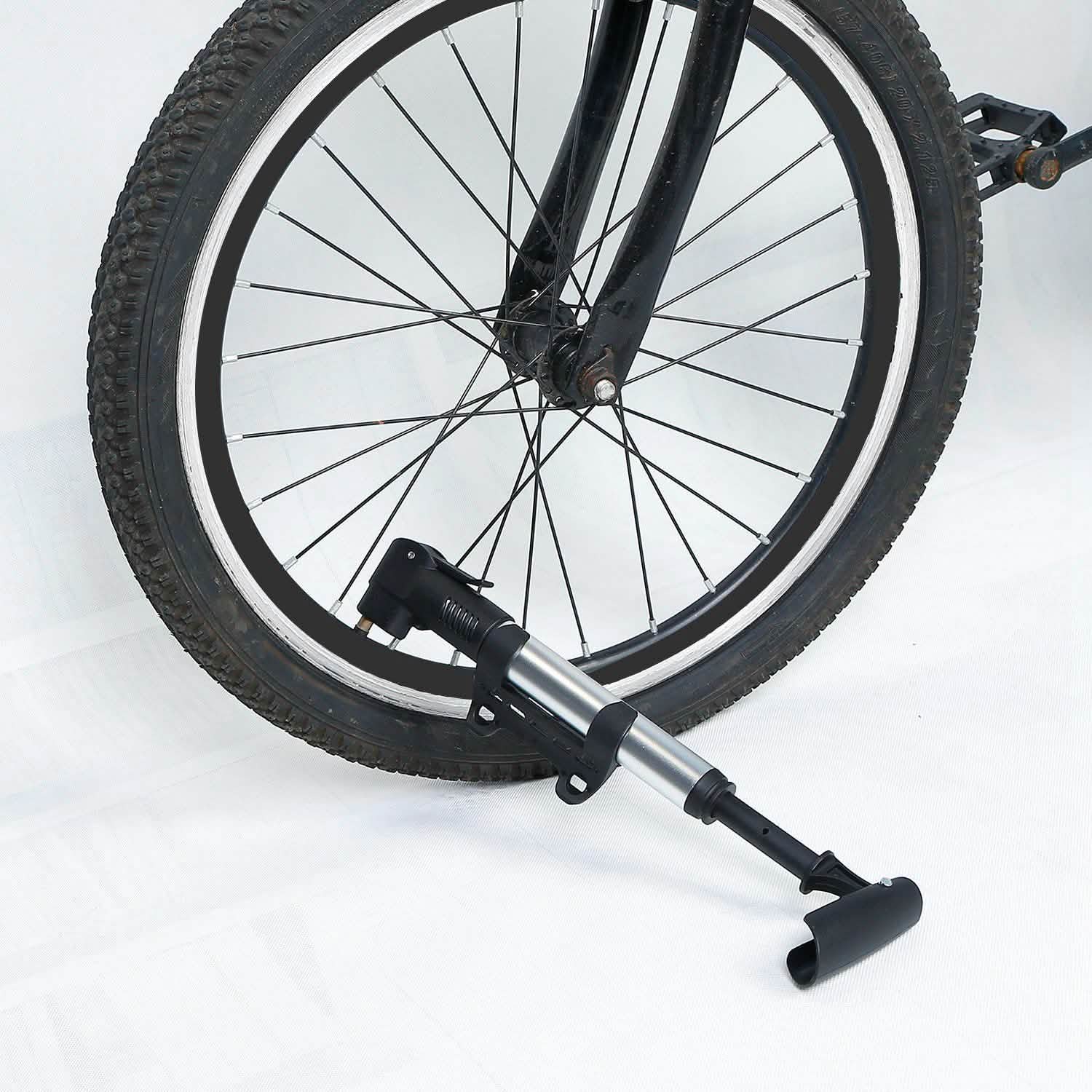 Mini Bike Pump Portable Bicycle Tire Inflator Outdoor Recreation - Tophatter Daily Deals