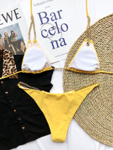 Mini Bikini Tie Dye Swimwear Women Metal Chain Patchwork Bathing suit Triangle Bikinis Women's Swimsuit Women Sparkle Glitter Swimwear Sequin Bikini Shiny String Bra Swimsuit Beach Wear Women's Swimwear - Tophatter Daily Deals