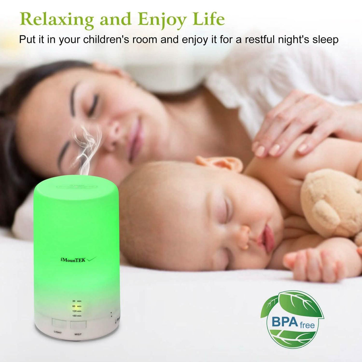 Mini Cool Mist Humidifier with 7 Color LED Lights Health & Wellness - Tophatter Daily Deals