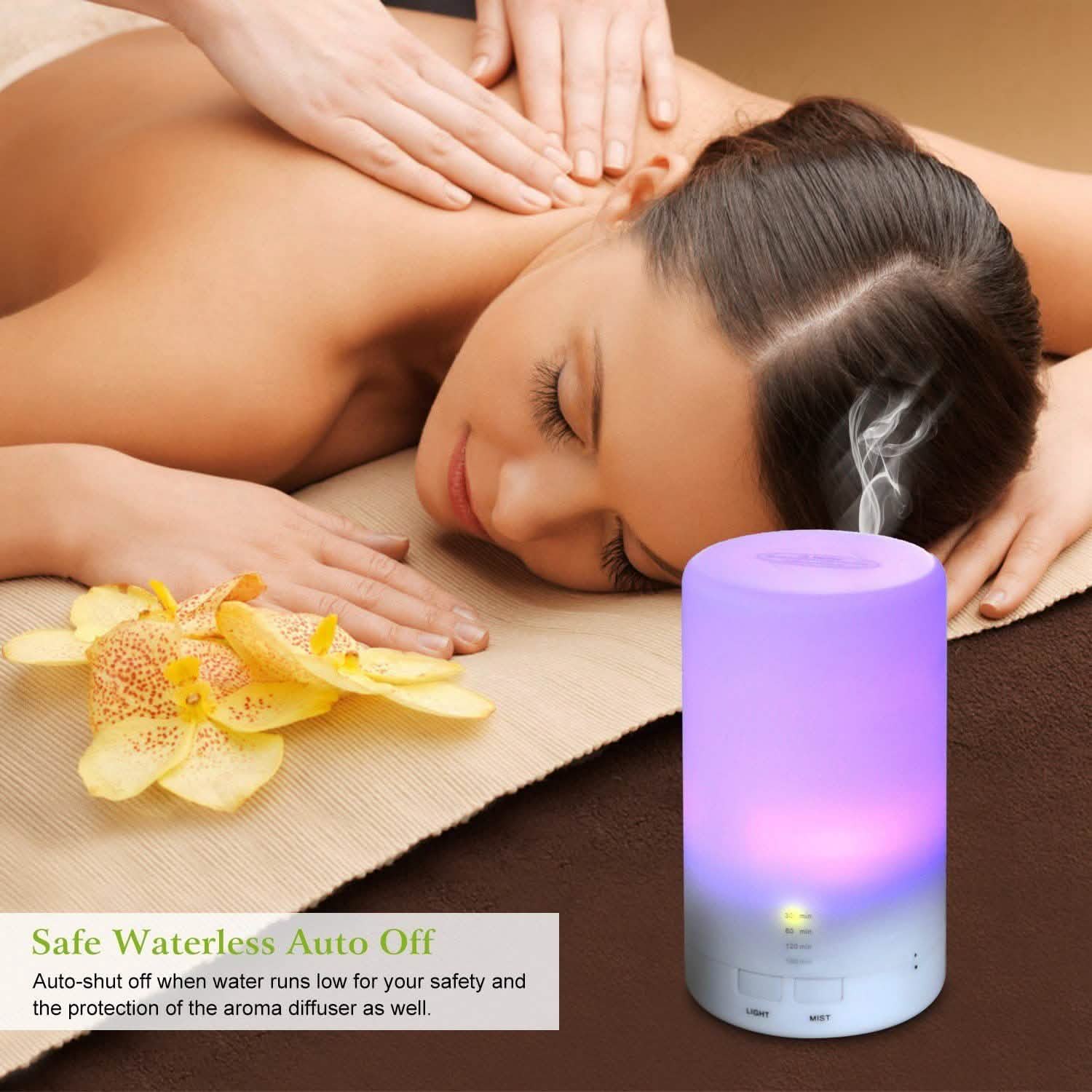 Mini Cool Mist Humidifier with 7 Color LED Lights Health & Wellness - Tophatter Daily Deals