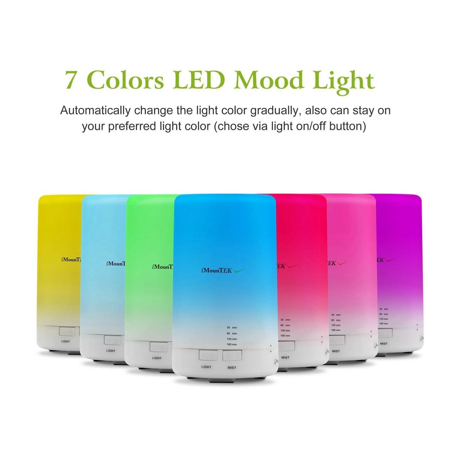 Mini Cool Mist Humidifier with 7 Color LED Lights Health & Wellness - Tophatter Daily Deals