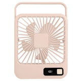 Mini Desktop Cooling Fan Rechargeable Battery Powered with LCD Display Beige Household Appliances - Tophatter Daily Deals