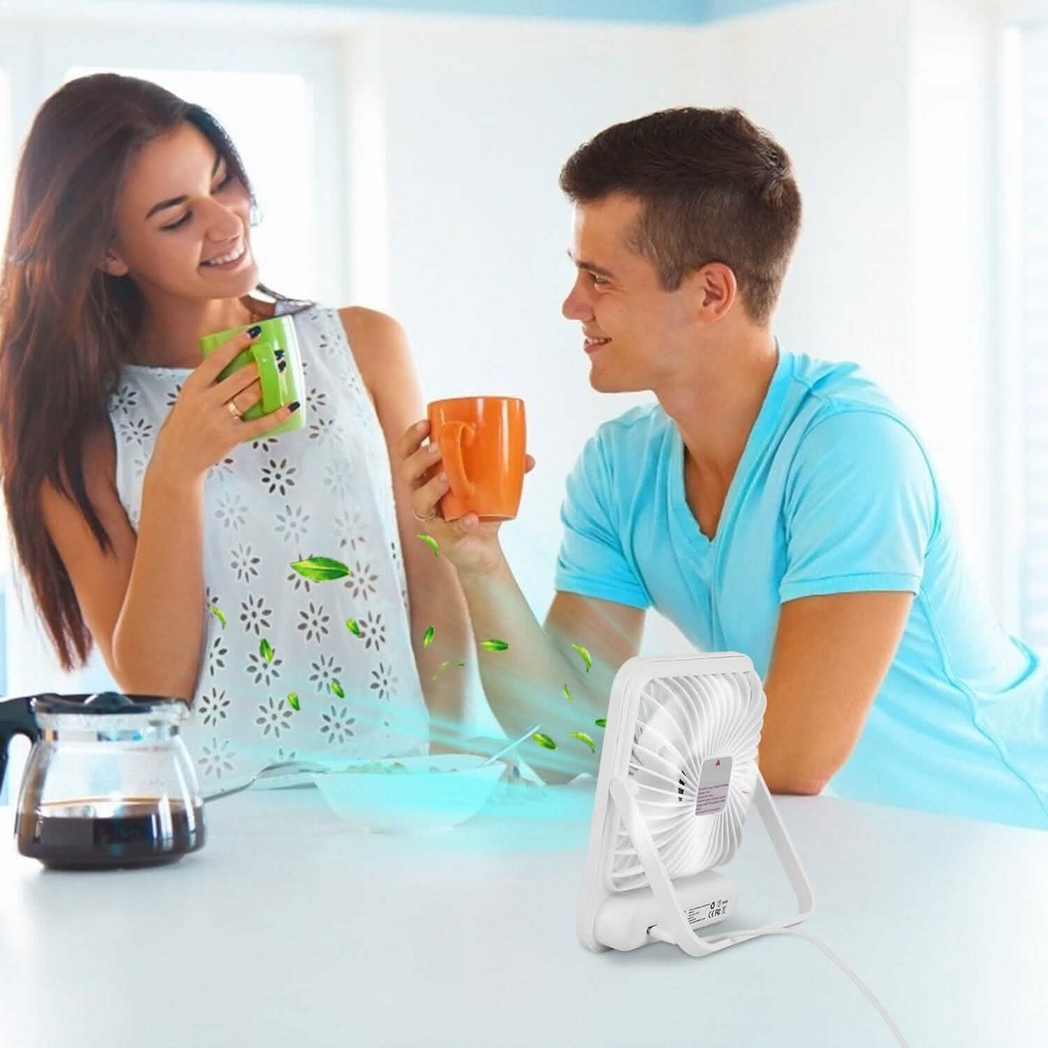 Mini Desktop Cooling Fan Rechargeable Battery Powered with LCD Display Everything Else - Tophatter Daily Deals