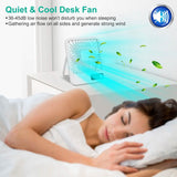 Mini Desktop Cooling Fan Rechargeable Battery Powered with LCD Display Household Appliances - Tophatter Daily Deals