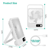 Mini Desktop Cooling Fan Rechargeable Battery Powered with LCD Display Household Appliances - Tophatter Daily Deals