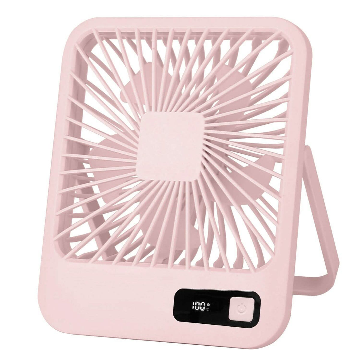 Mini Desktop Cooling Fan Rechargeable Battery Powered with LCD Display Household Appliances - Tophatter Daily Deals